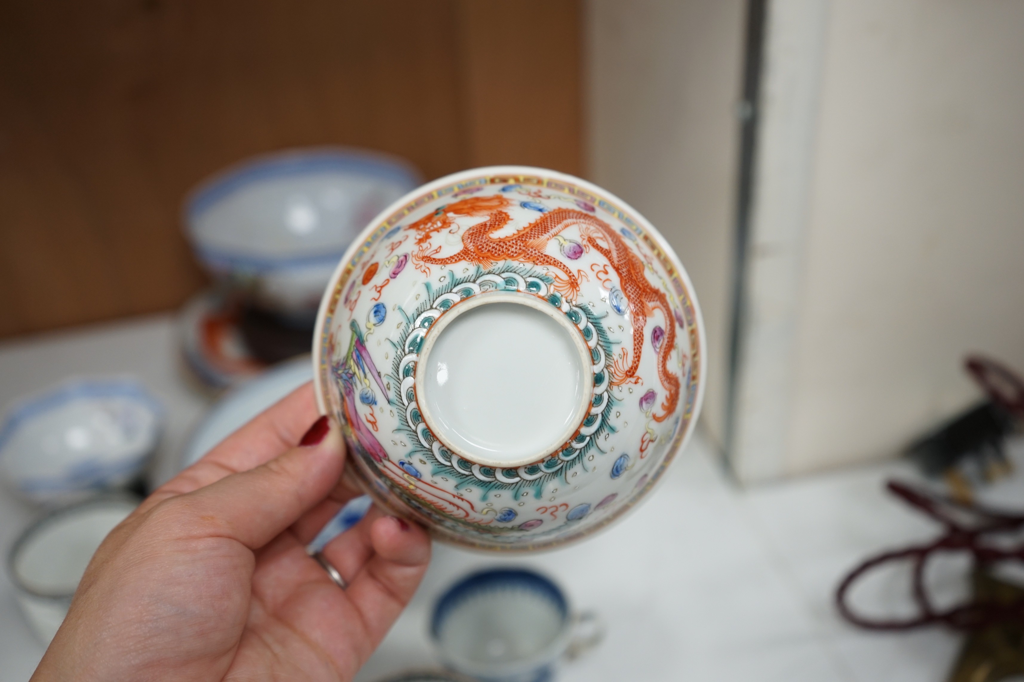 A group of Chinese eggshell porcelain etc